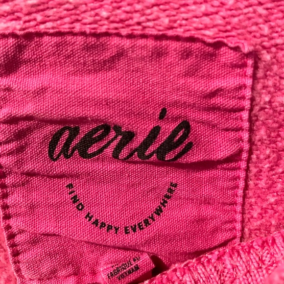 Aerie Oversized Sweatshirt Pink Medium - Picture 4 of 5